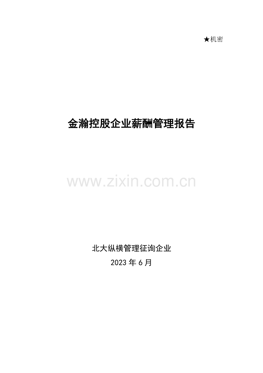 公司薪酬管理报告.doc_第1页