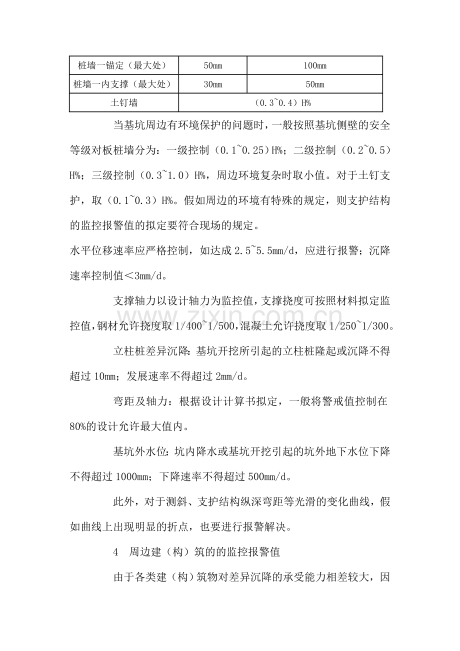 谈基坑监测项目中监控报警值的确定.doc_第3页