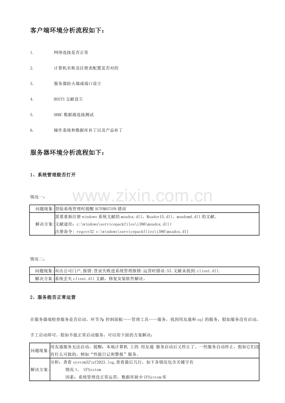 用友通客户端连接不上服务器解决方案.doc_第2页