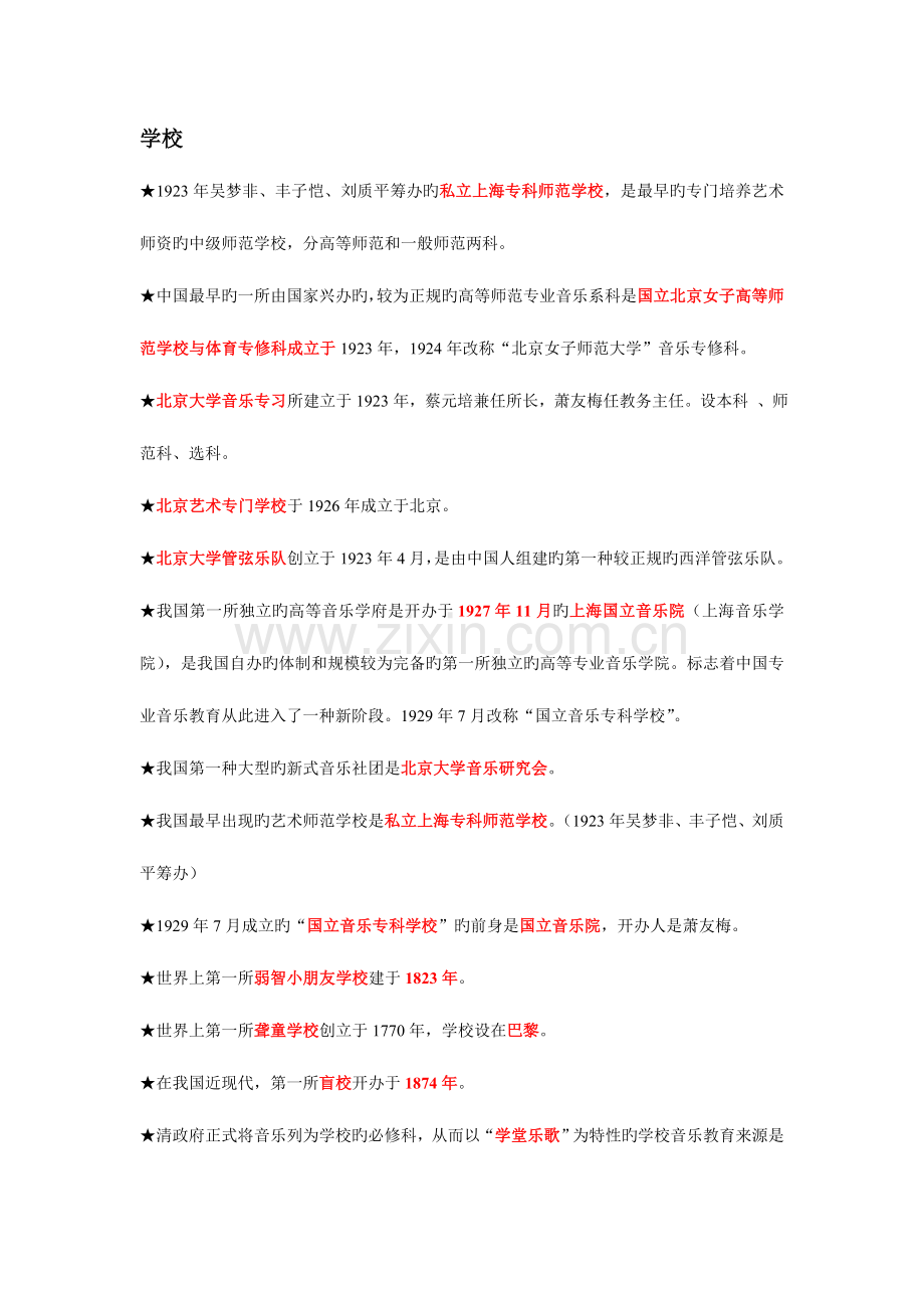 2023年音乐史之最第一知识点归纳.doc_第1页