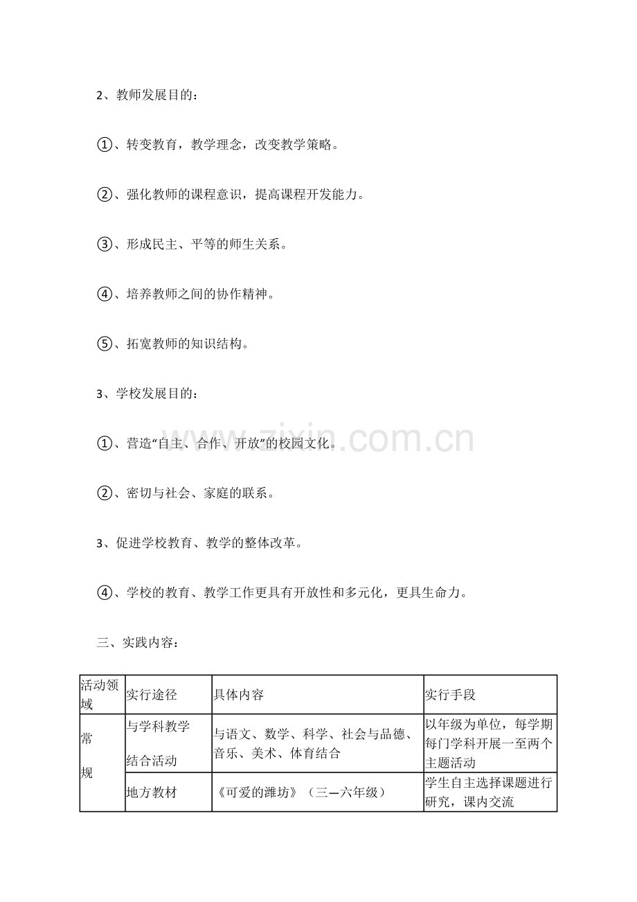 小学综合实践活动课程实施方案.doc_第3页