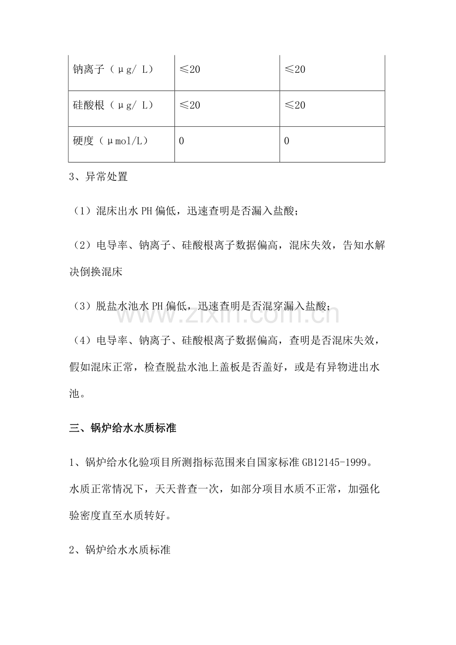 锅炉水处理系统水质监督项目和标准.doc_第3页