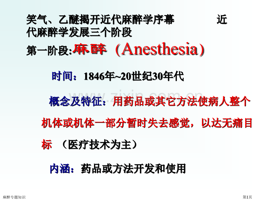 麻醉专题知识专家讲座.pptx_第1页