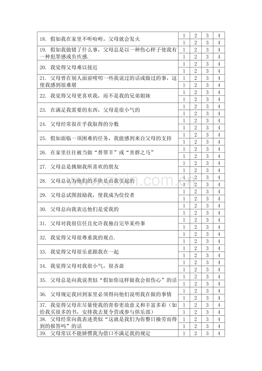 父母教养方式量表及评分标准.doc_第3页