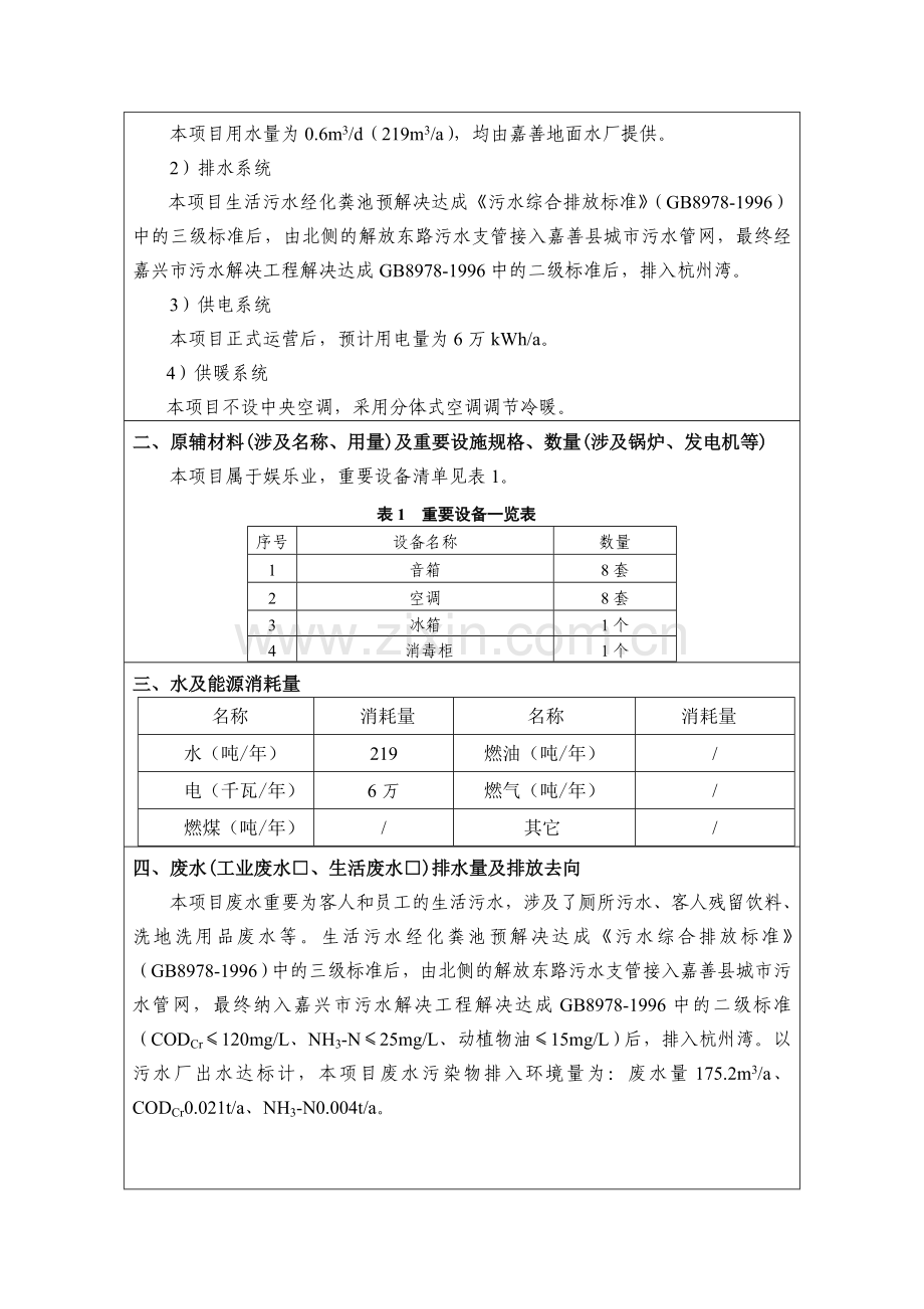 嘉善丽都歌厅建设项目环境影响登记表.doc_第3页