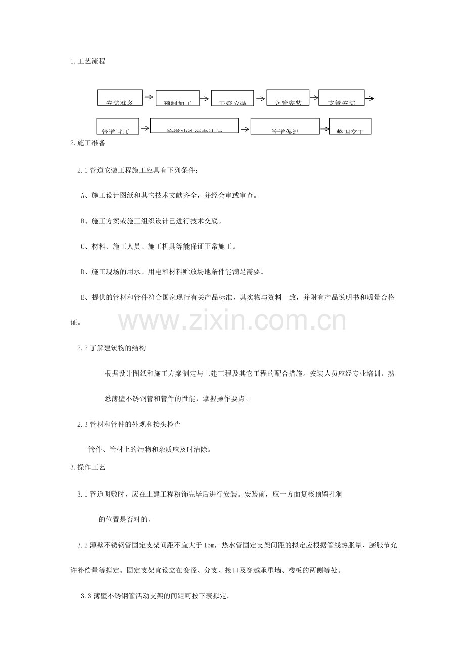 薄壁不锈钢管安装技术交底.doc_第1页