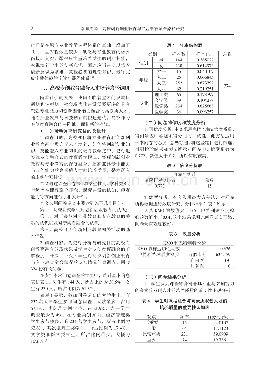 高校创新创业教育与专业教育融合路径研究.pdf_第2页