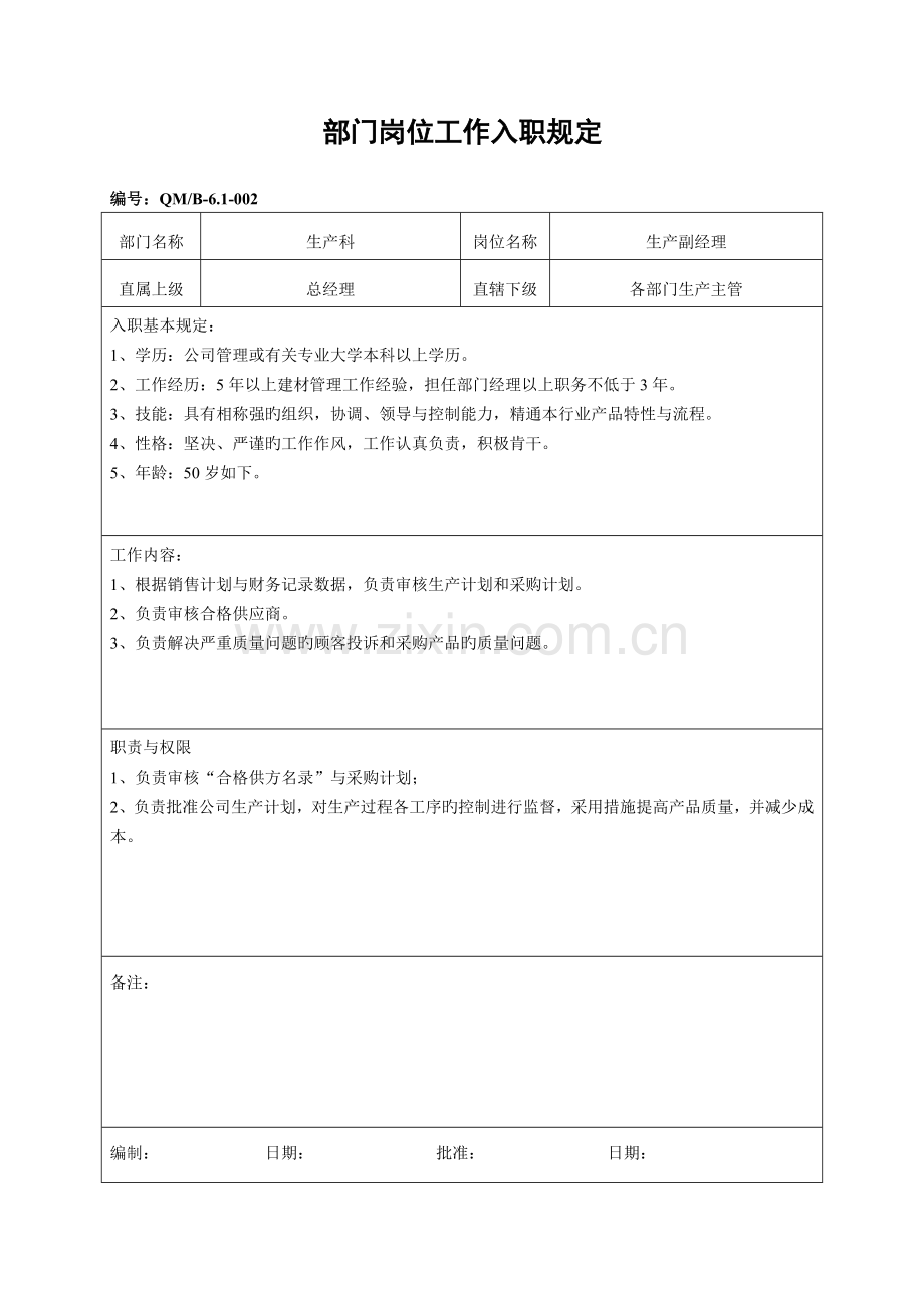 部门岗位工作入职要求.doc_第2页