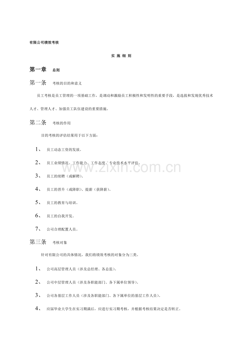 公司绩效考核实施细则.doc_第1页