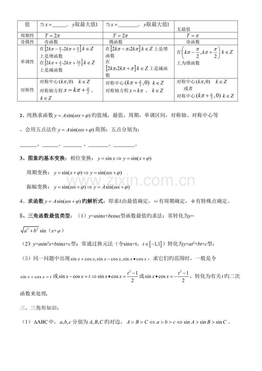 2023年高一数学必修三角函数知识点及典型练习.doc_第3页