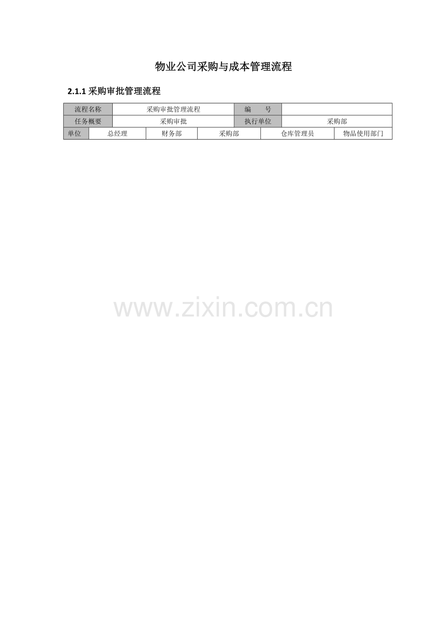 物业公司采购与成本管理流程.docx_第1页