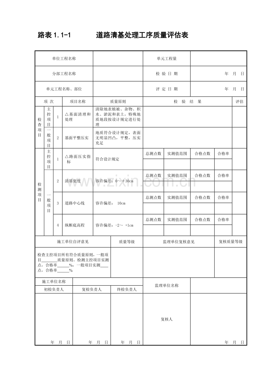 道路工程质量评定表.doc_第2页