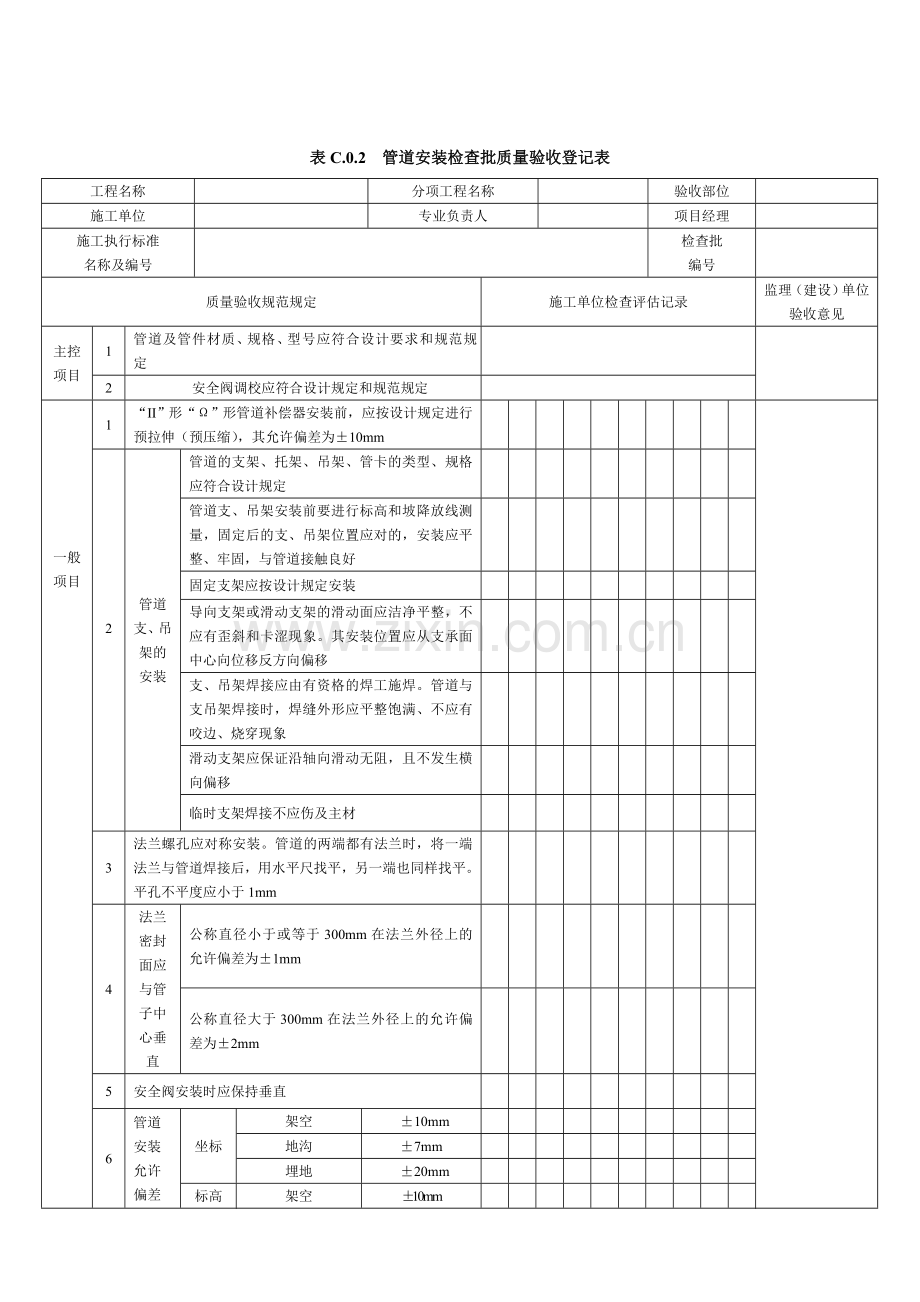 站内工艺管道工程检验批表格.doc_第3页