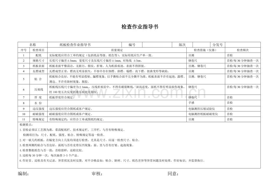 纸箱厂检验作业指导书.doc_第1页