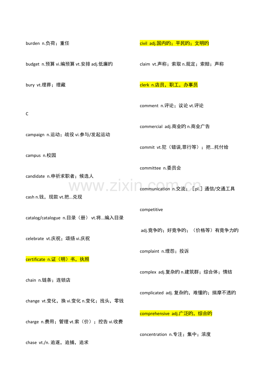 2023年大学四级听力部分必背单词和词组.doc_第3页