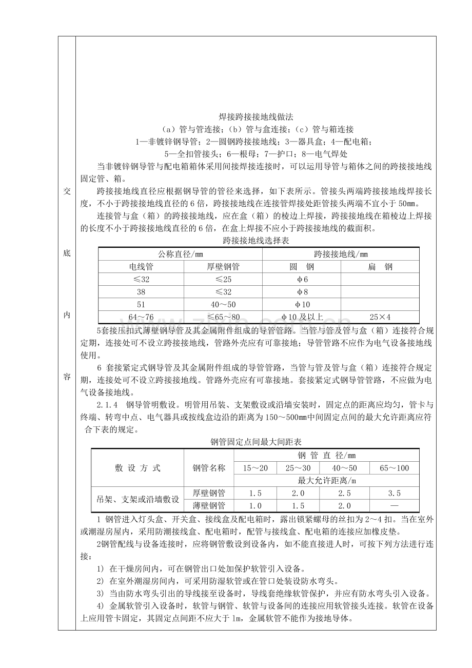 电线电缆导管敷设施工技术交底.doc_第3页