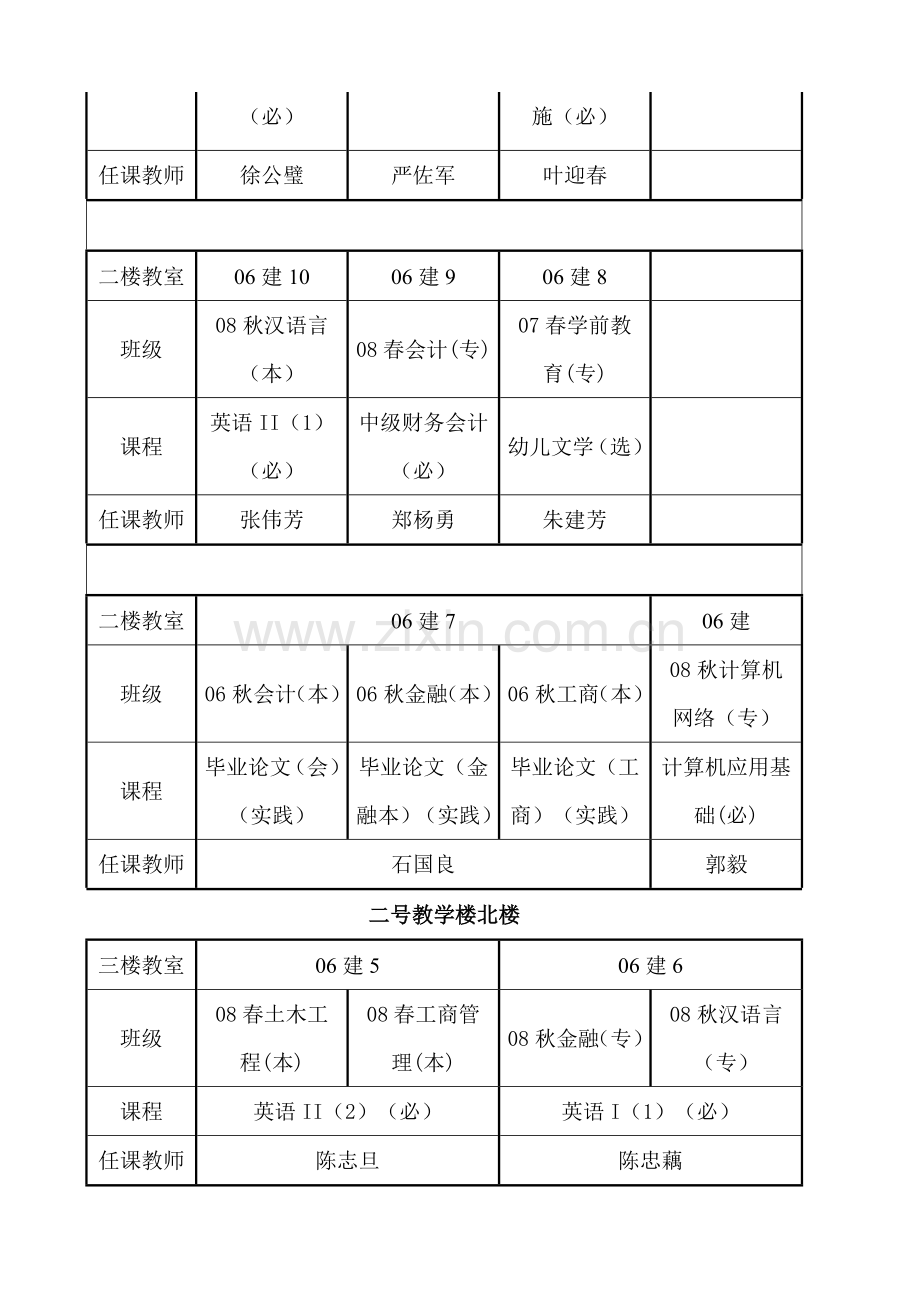 2023年11月1日上午电大授课班级教室安排表.doc_第3页