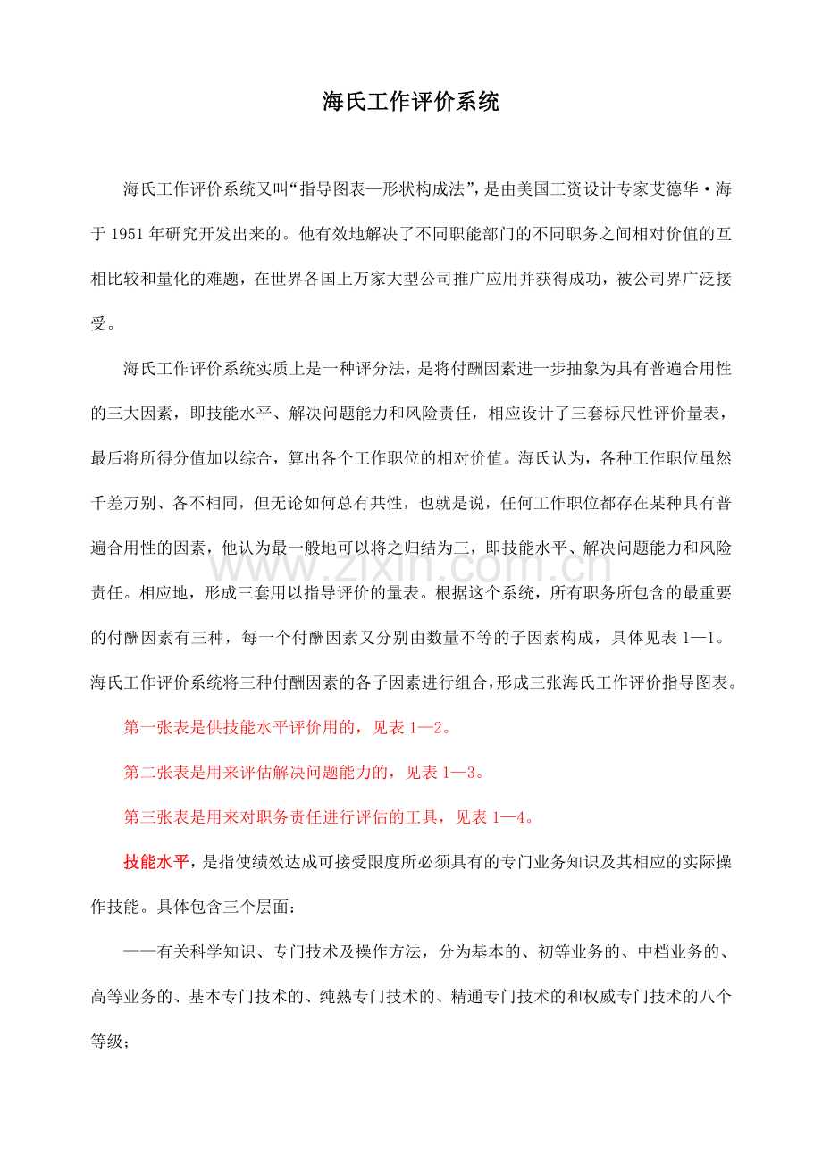 haygroup海氏职务评估系统海氏工作评价系统样稿.doc_第1页