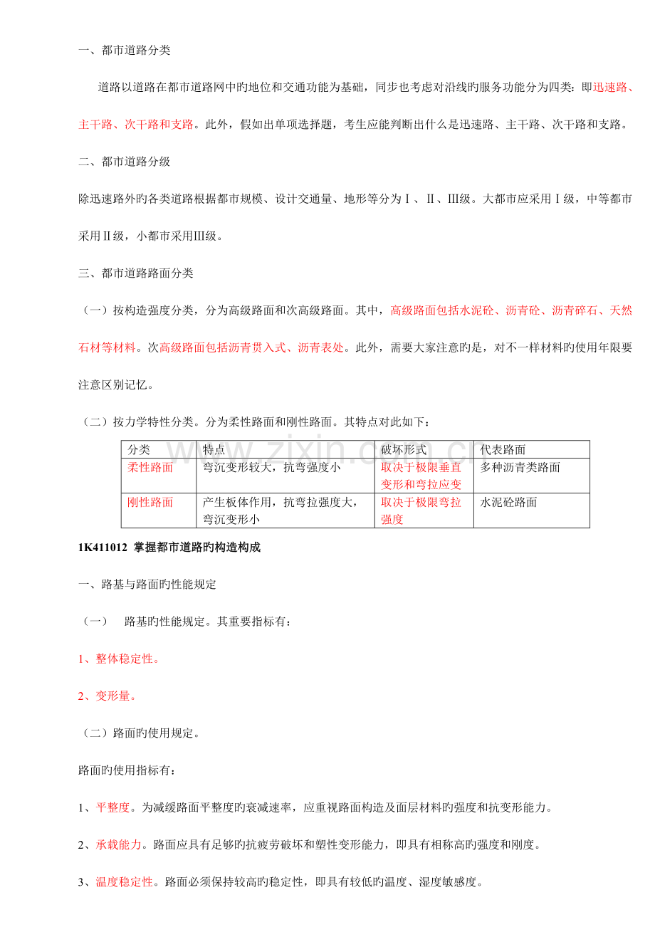 2023年一级建造师市政实务复习要点精选.doc_第1页