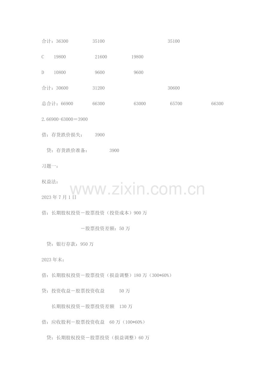 2023年新版中级财务会计形成性考核册参考答案.doc_第2页