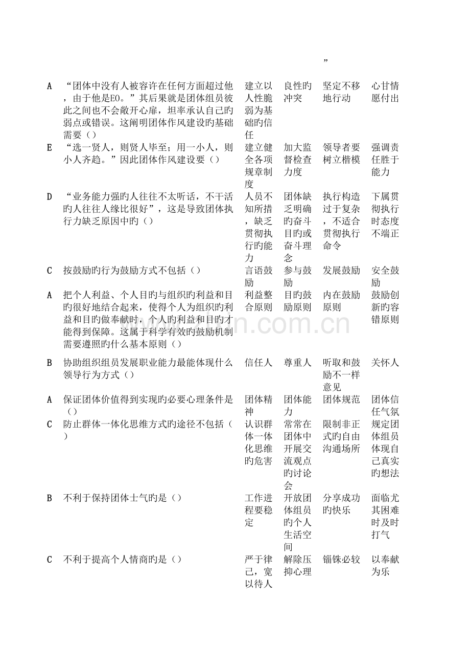 2023年辽宁专业技术人员团队建设与创新套题库与答案大全.doc_第2页