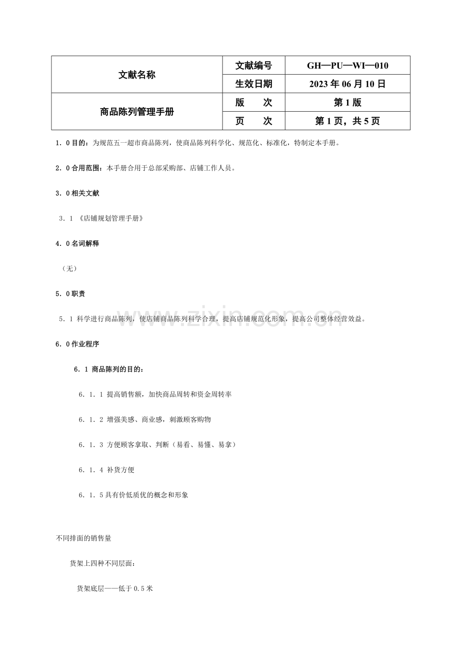 商品陈列管理手册.doc_第1页