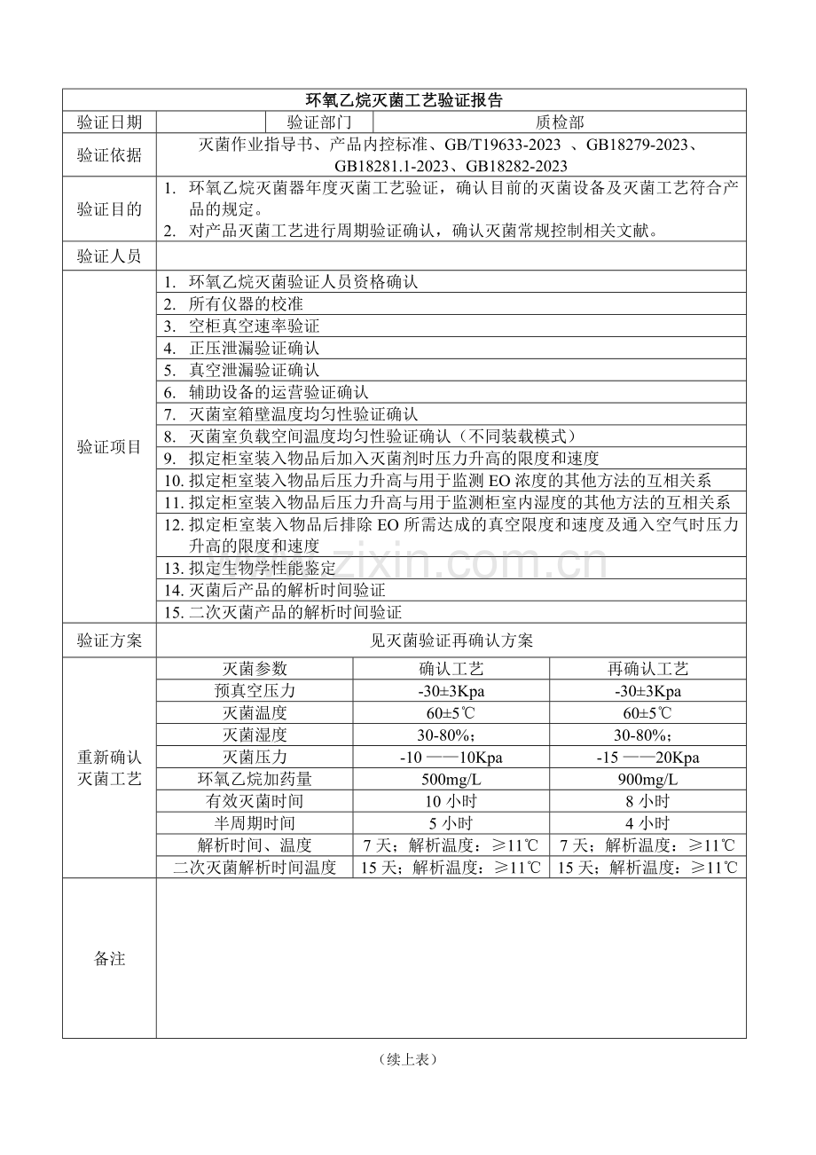 验证方案环氧乙烷灭菌过程再确认.doc_第2页