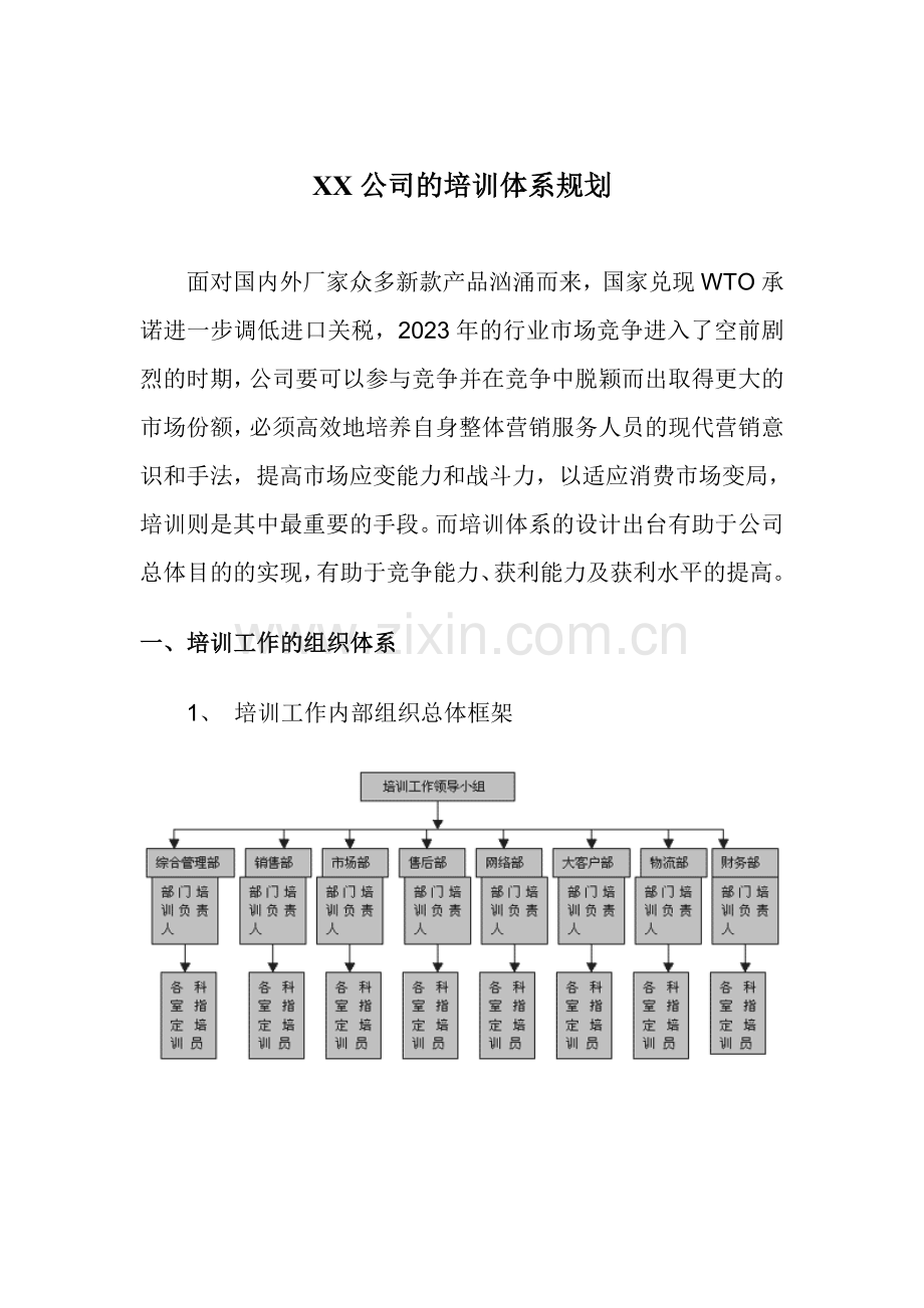 公司的培训体系规划.doc_第1页