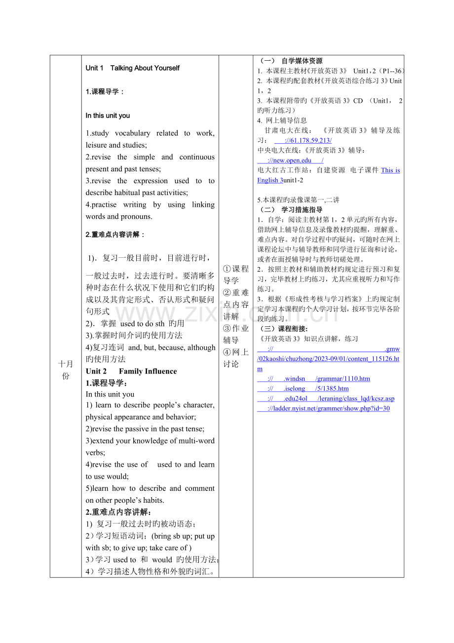 2023年开放英语II课程导学方案.doc_第3页