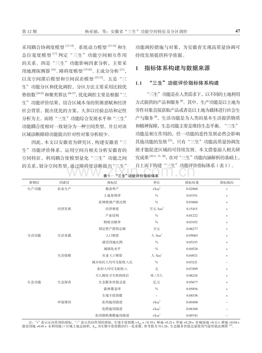 安徽省“三生”功能空间特征及分区调控.pdf_第2页