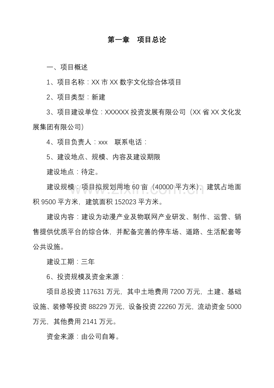 数字文化综合体可行性研究报告修订.doc_第1页