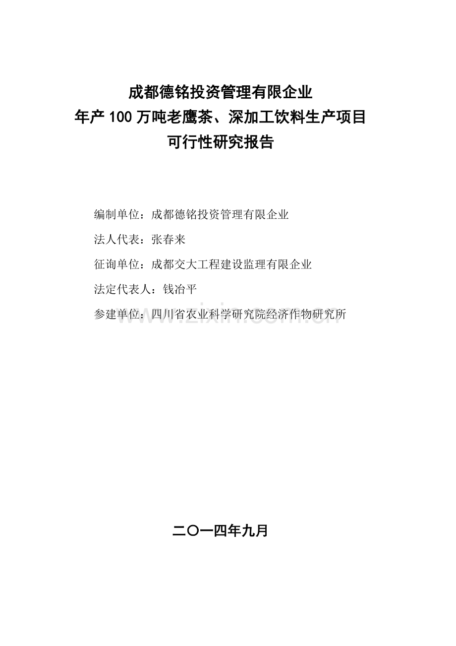 饮料生产项目可行性研究报告.docx_第2页