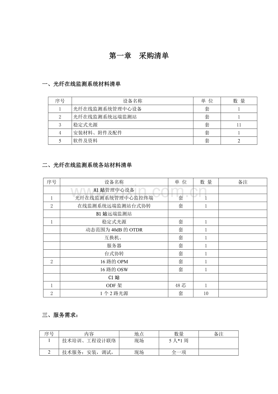 光纤在线监测系统技术规格书.doc_第2页