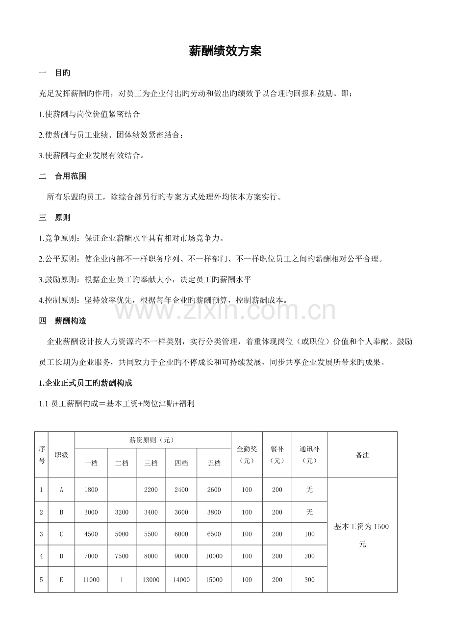 薪酬绩效方案.doc_第1页