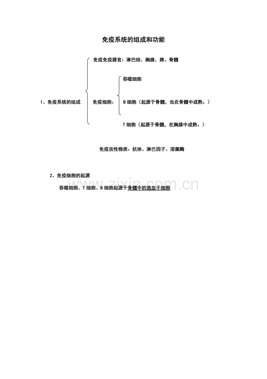 免疫调节知识点笔记.doc_第1页