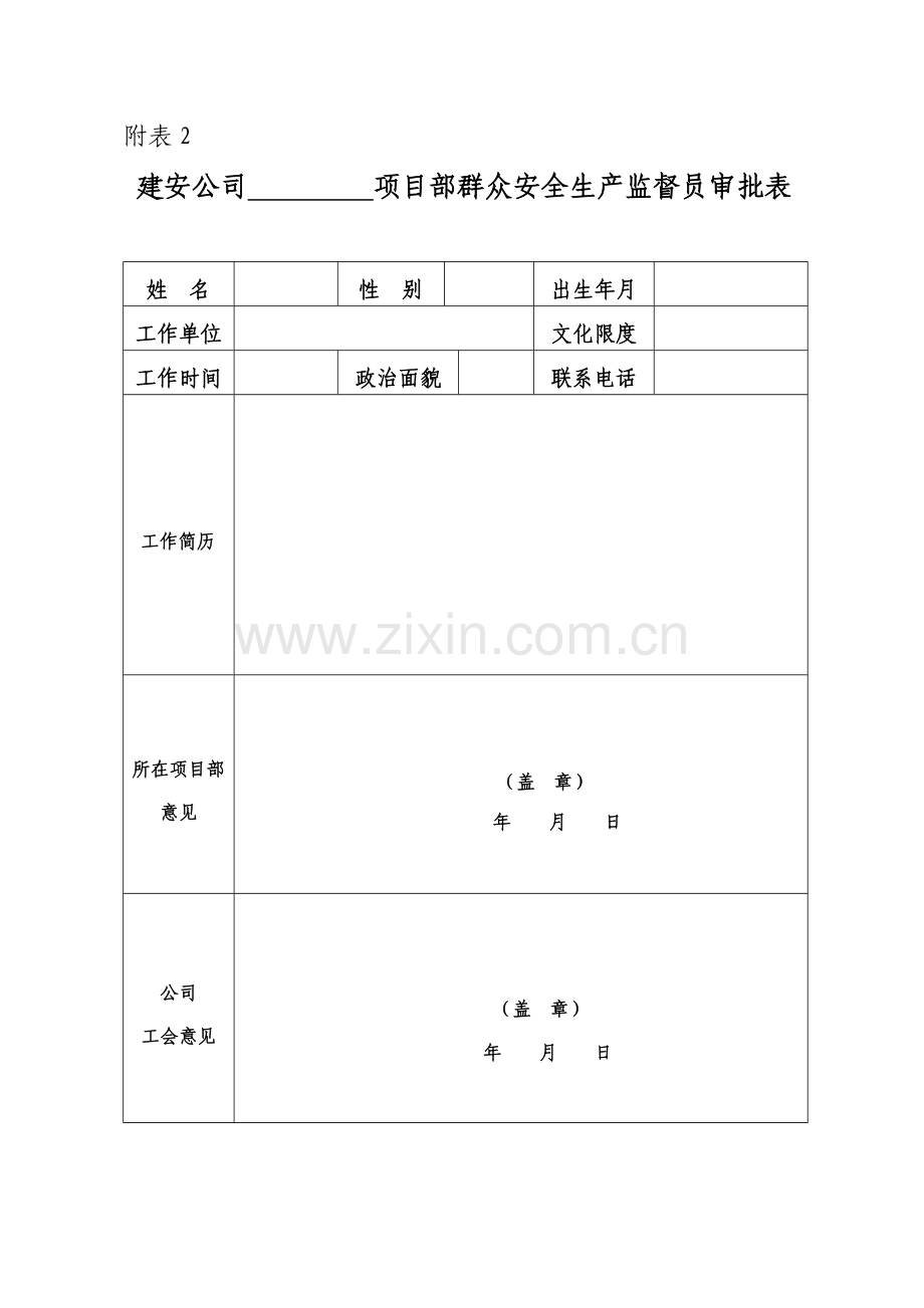 建安公司群众安全生产监督员工作整套表格.doc_第2页