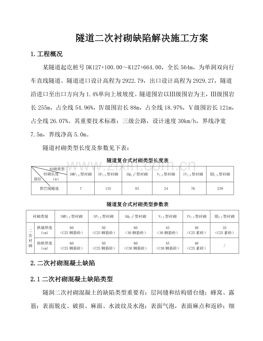 二次衬砌缺陷处理施工方案.doc_第3页