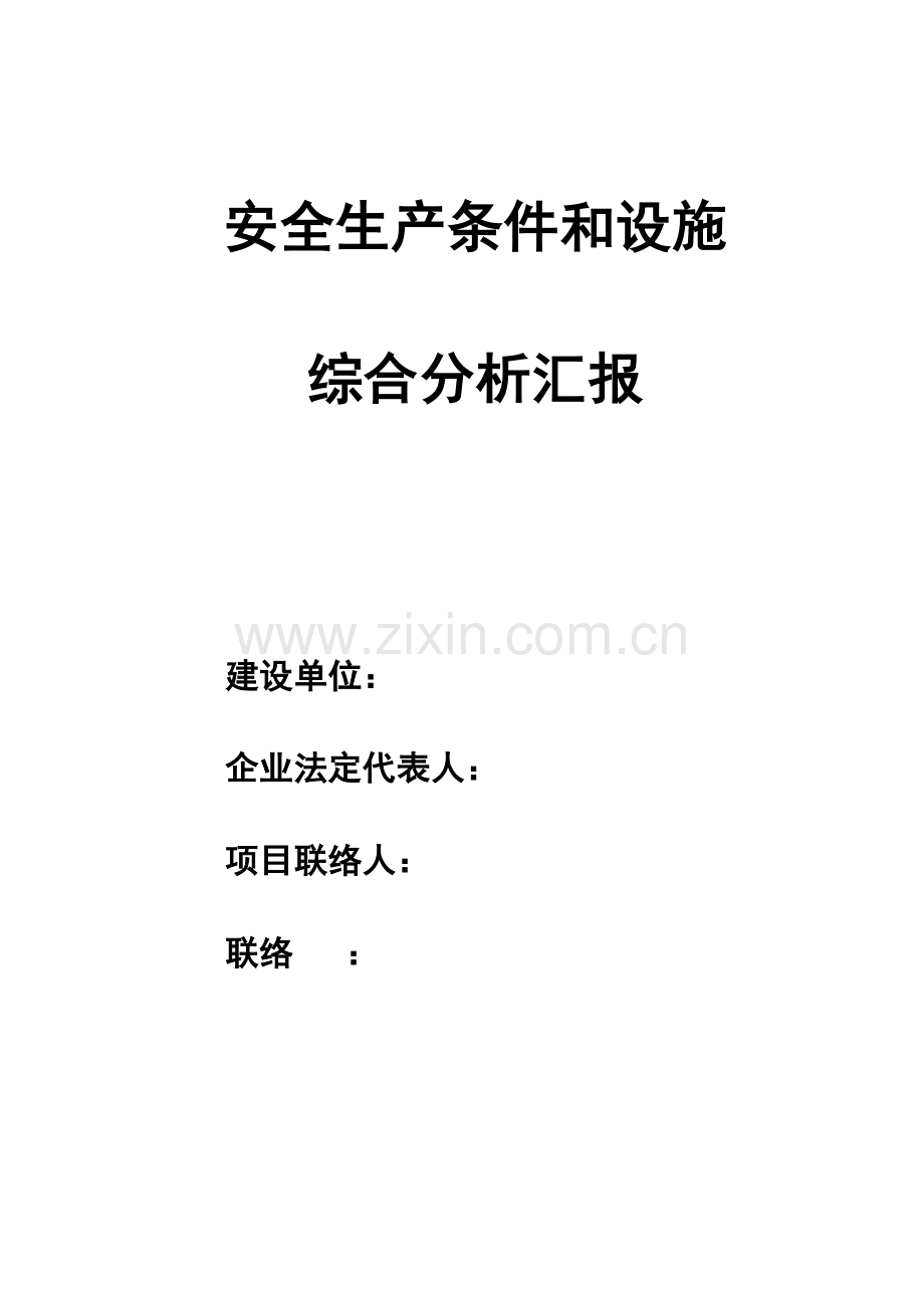 建设项目安全条件和设施综合分析报告.doc_第1页