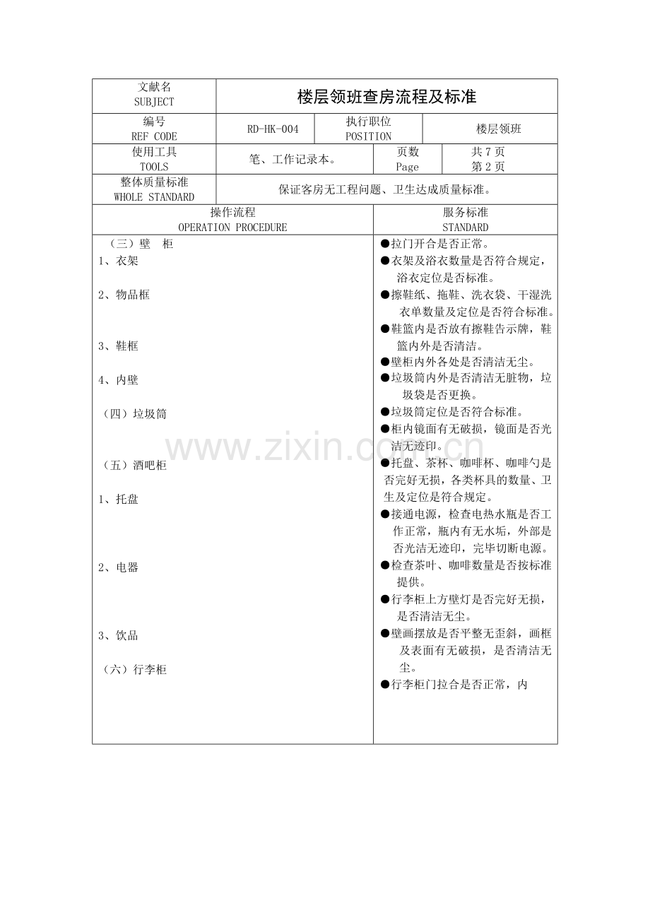 楼层领班查房流程及标准.doc_第2页