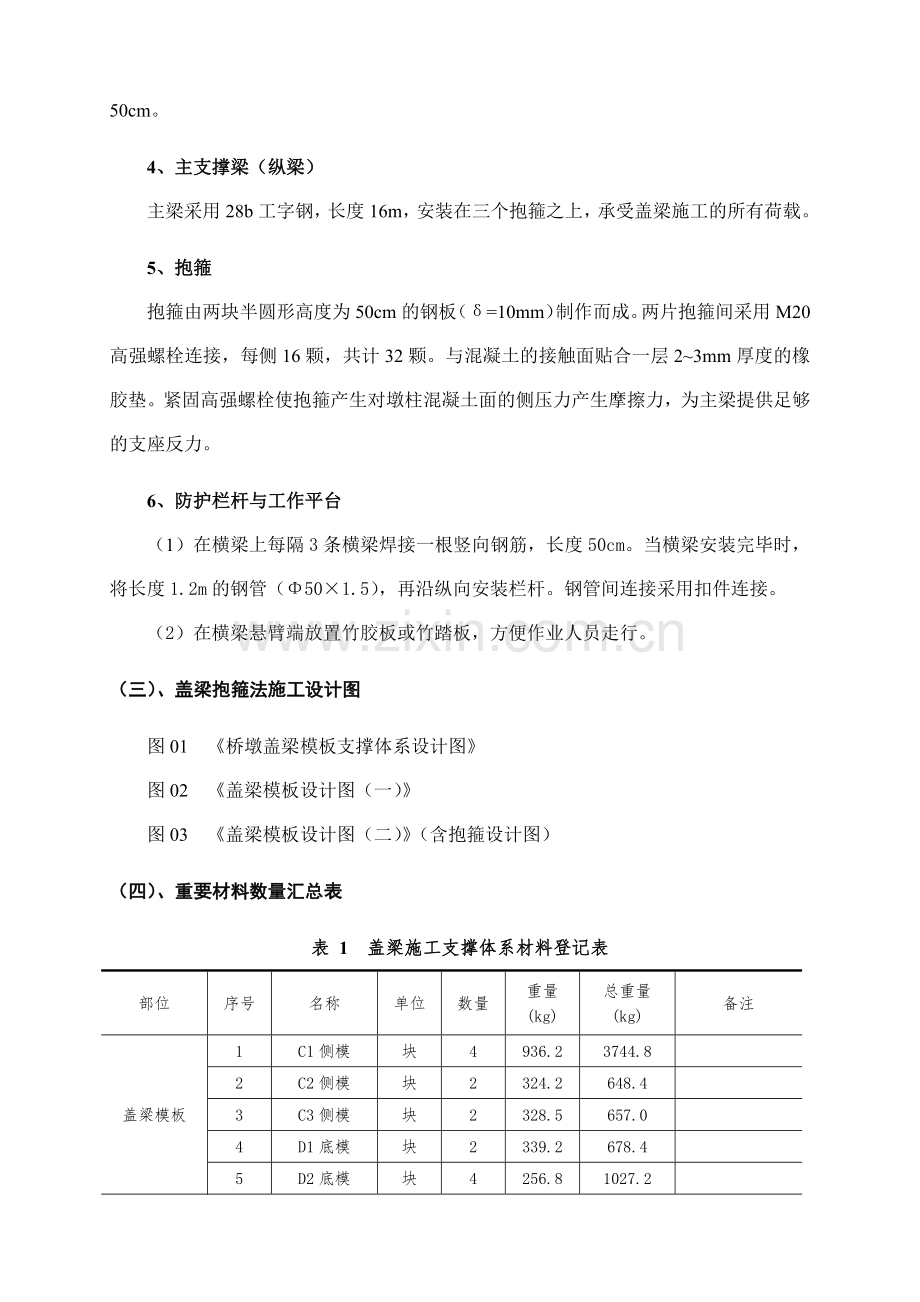 三柱盖梁抱箍法模板及支撑体系设计计算书.doc_第2页