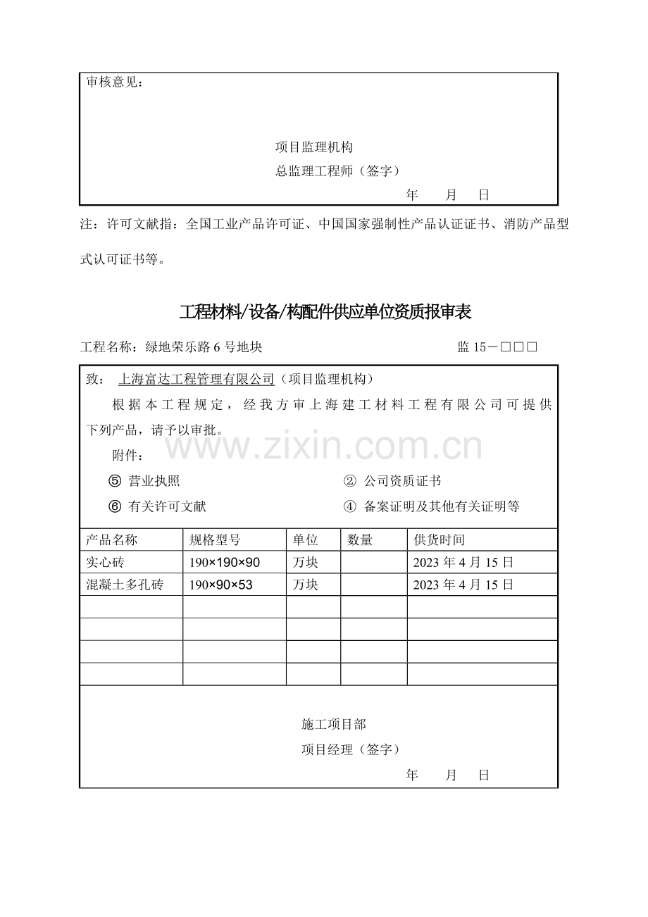 A工程材料设备构配件供应单位资质报审表.doc_第3页