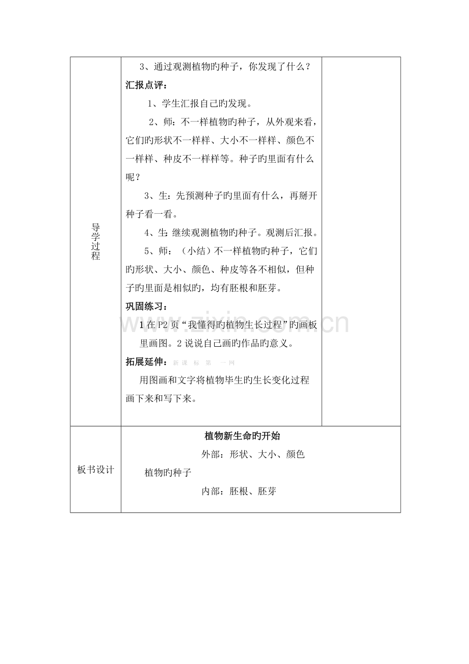 2023年教科版三年级科学下册导学案表格式全册.doc_第2页