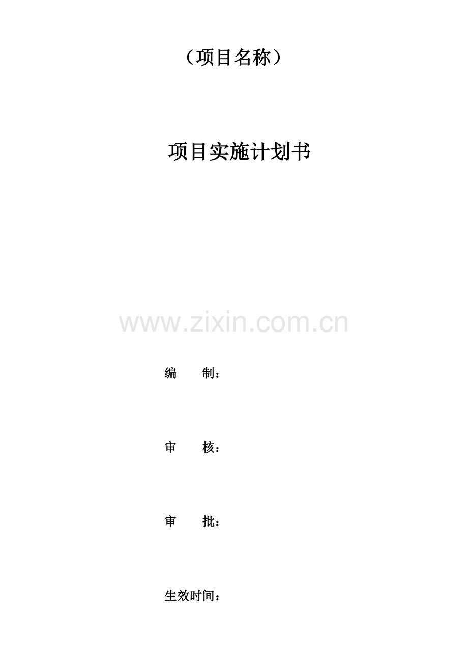 建筑有限公司项目实施计划书.docx_第1页