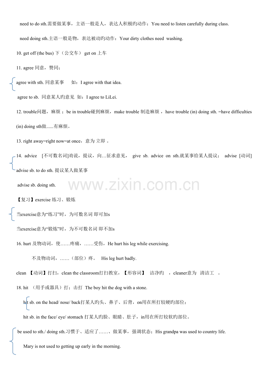 2023年新版人教版八年级英语下册各单元知识点汇总.doc_第2页