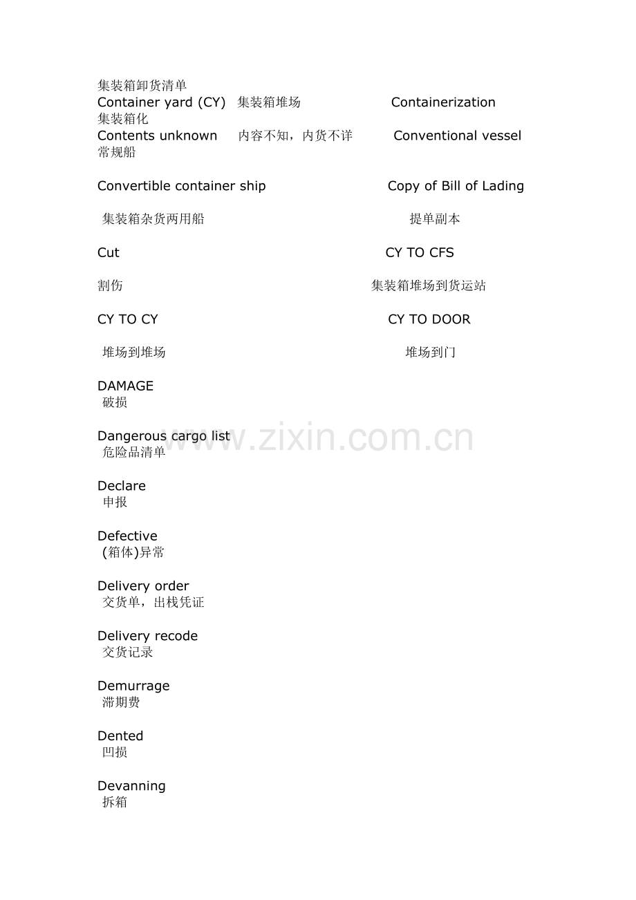 2023年国际货运代理英语词汇.doc_第2页