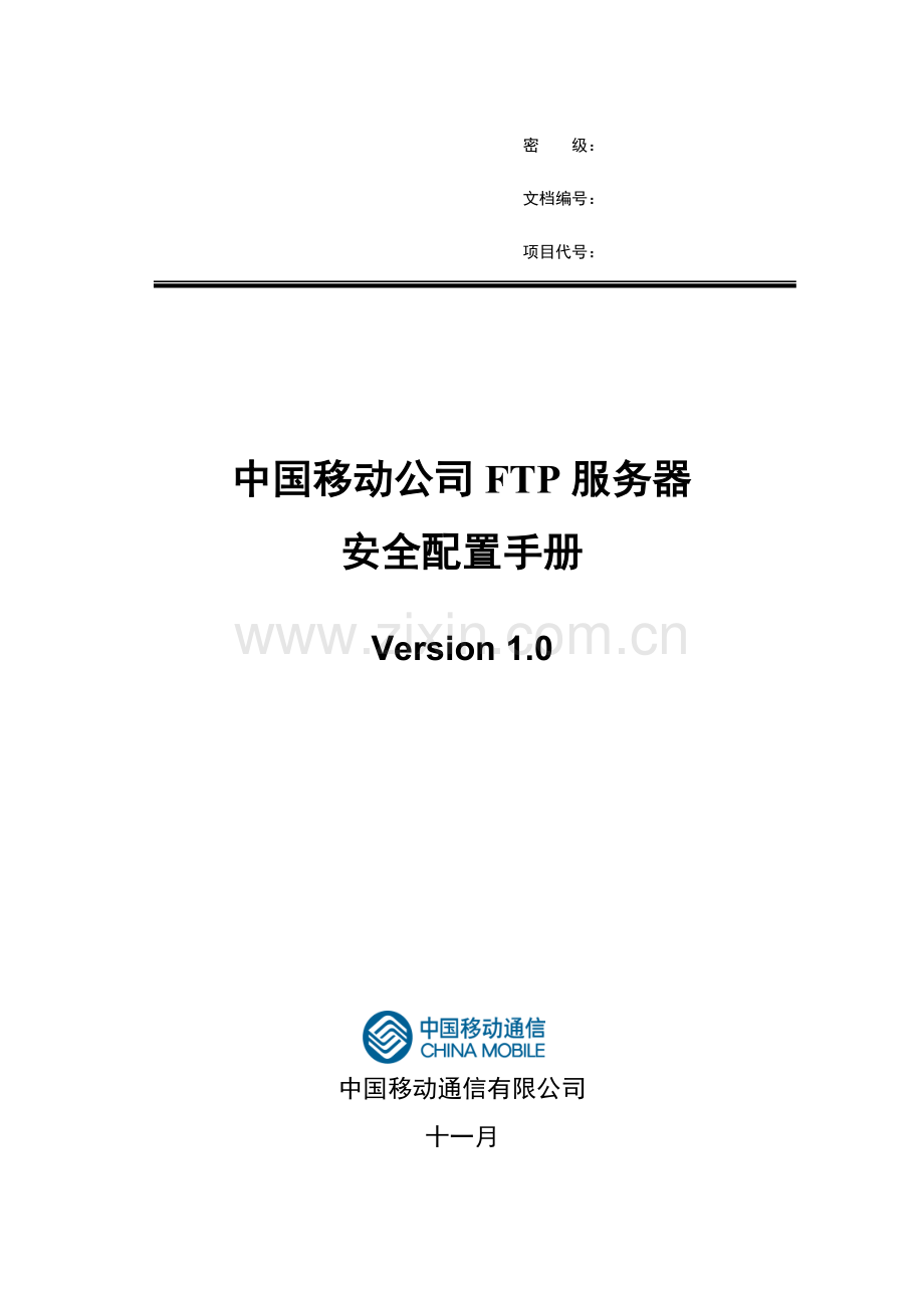 中国移动FTP服务器安全配置手册.doc_第1页
