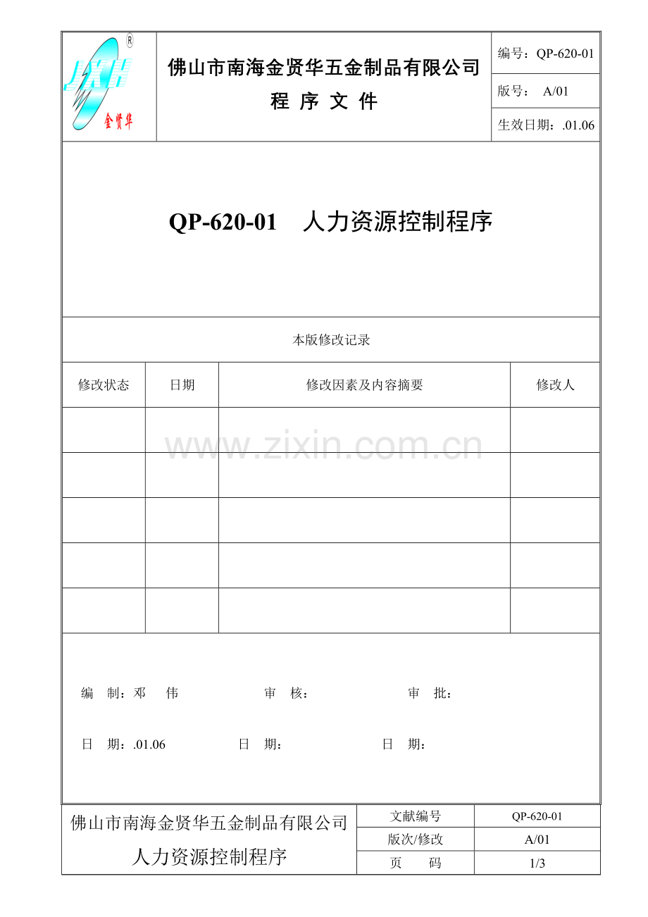 人力资源控制程序8.4.doc_第1页