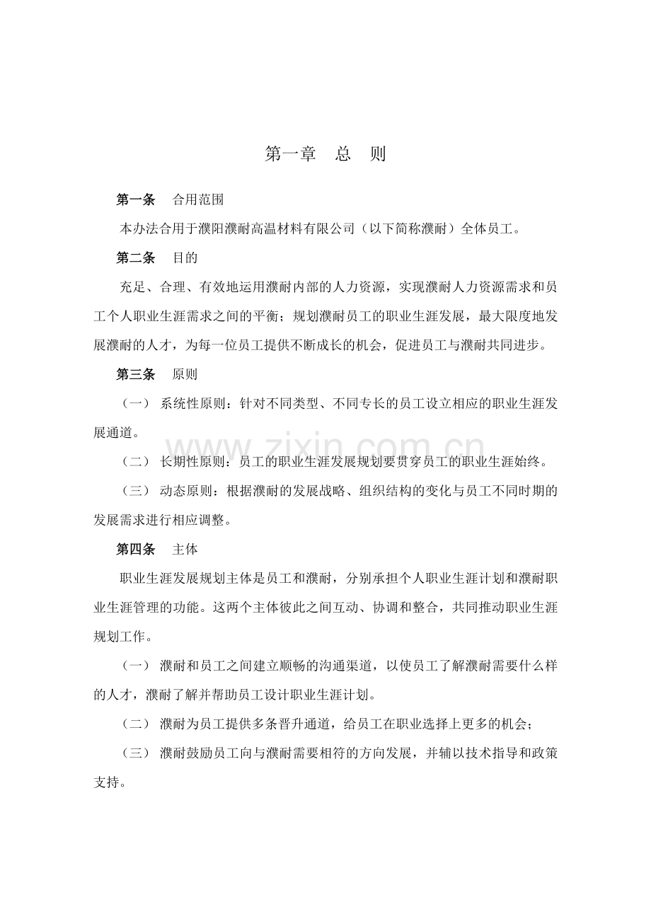 濮耐员工职业生涯发展管理制度终稿.doc_第3页