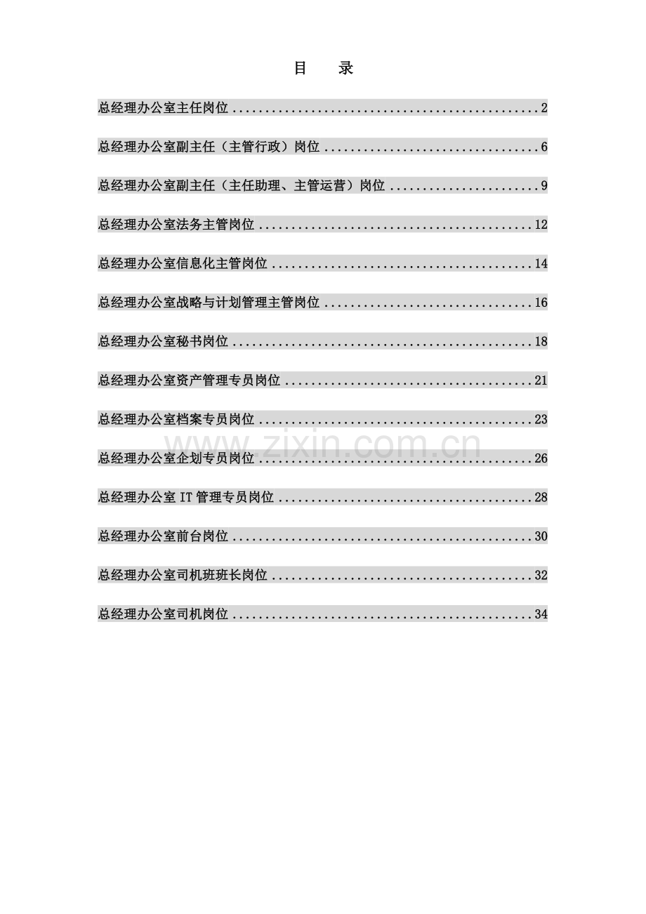 北京公司总经办岗位说明书汇编.doc_第1页