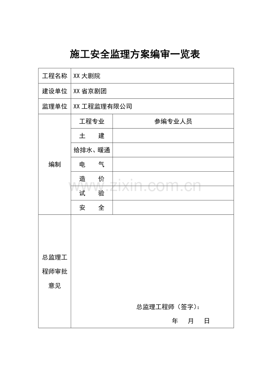 施工安全监理方案综合性大型建筑.docx_第1页